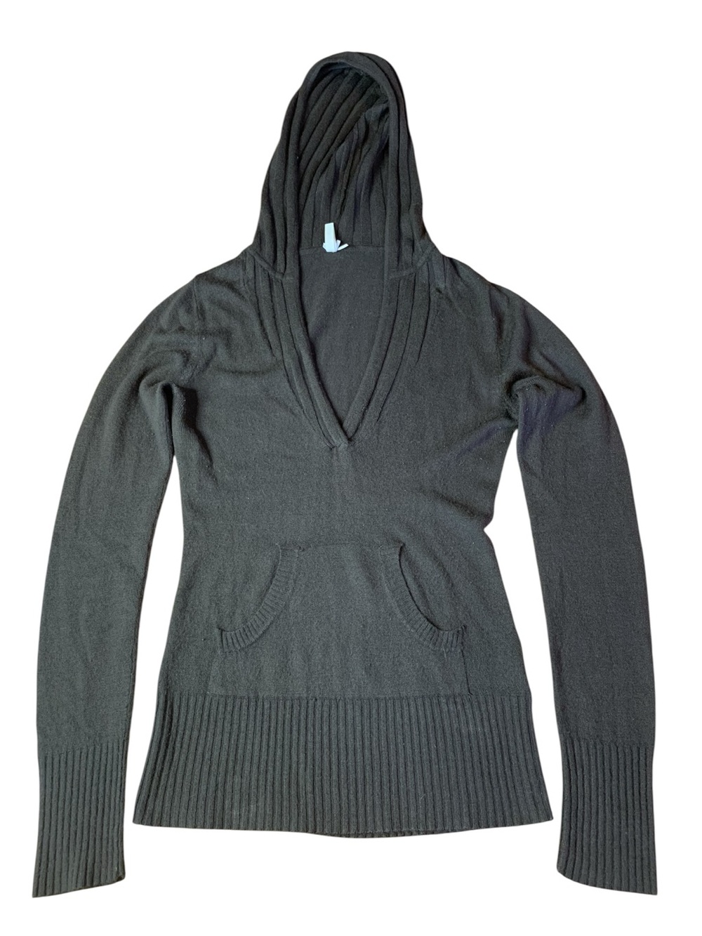 Café Brand Brown Knit Pullover Hoodie Sweater - Size L/G